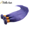 Wefts Bundle Royal Blue Human Hair Straight Hair 3 Bundles Remy Virgin Thick Weft Quality 11A BellaHair