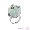 3pcs Magic Gradient Magic-color Big Square Resin Resin Women Beautiful Finger Rings Dichiarazione di gioielli Gifts R0006