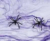 Nouvelle toile d'araignée extensible avec araignée pour la décoration de fête d'Halloween KD1