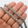 24'' 8 5'' Pure 316L Stainless Steel Silver HUGE 6mm wide wheat Rope chain link Chain Necklace & Bracelet Mens246q