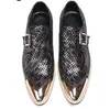 Fashion Men Metal Toe Business Shoes Printing Slip-on Office Oxford Shoes Party Dress Shoes Size EU38-EU46 Free shipping