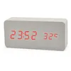 BALDR houten wekker digitale temperatuur meter kalender USB Home Desk Thermometer Slaaptimer LED Sound Control Table Clock