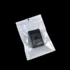 200ピー/ロットクリア/白の再現可能なプラスチックバッグの自己シールポリBagreclosableジッパージッパーロックのプラスチックパッケージバッグが付いている穴のパウチ