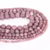 8mm Naturale Lepidolite Perline di Pietra Allentato Rotondo Branello Del Distanziatore Per Monili Che Fanno 4/6/8/10/12mm 15 ''Fai Da Te BraccialettoCollana