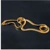 HIP Hop 20 Zoll 6MM flache Schlangenkette Edelstahl Goldkette Halsketten für Männer Frauen Schmuck