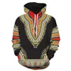 Erkek Hoodies Tişörtü Severler Sonbahar Kış Afrika 3D Baskı Uzun Kollu Dashiki Kazak Üst Erkek