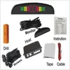 New DC12V LED BIBIBI Car Parking 4 Sensors Auto Car Reverse Backup Rear Buzzer Radar System Kit Sound Alarm300M