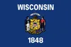 Individuelle Wisconsin-Staatsflagge, 90 x 150 cm, USA-Staaten, Polyester-Flagge mit 2 Metallösen