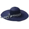 Chapeau de soleil pliable à grand bord, chapeaux d'été pour femmes, chapeau de paille de Protection, chapeau de plage