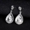 NewCrystal Waterdrop Dangle Kolczyk Rhinestone Waterdrop Kolczyk Ślubny Bridal Kolczyk Biżuteria Akcesoria Prezent Dla Miłości Miłość