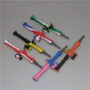 Mini Kits de tuyaux de Nectar en Silicone colorés, clous à Quartz en titane, pointe en acier inoxydable, narguilés en Silicone