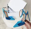 Moda donna scarpe moda 2018 calzature donna perspex colorato tacco a spillo blu arancio giallo nero finto camoscio tacco a spillo