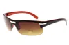 Gafas de sol de moda de Half Frame de marca para hombres y mujeres ciclistas o pescando lentes solares con estuche y caja por caída 5190774