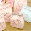 Hollow Out Floral Favor Boxes Wedding Party Candy Boxes Anniversary Event Reception Table Setting Ideas Bridal Shower Birthday Supply