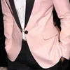 Pink Formal Men Suits Black Saifited Revers Two -Tie Wedding Bräutigam Tuxedos Mitte für abendliche Prom Party Jacke Hosen 5348832