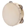 6in Hand Held Tambourine Drum Bell Metal Jingles Percussion Musical Toy For KTV Party Kids Games