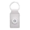 Square Leather Keychain Jewelry 18mm Snap buttons key ring chain Fit Snaps jewelry Keyring