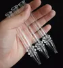 New Mini NC Quartz Nail with Quartz Filter Tips Tester Quartz Straw Tube Glass Water Pipes Smoking Accessories Dab Straw