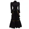 Retro Women Victorian Dress Industrial Age Party Vampire Cosplay Kostüm Belastung Ballkleid Top Jacke Rock Set