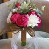 2018 Novo Artificial Bouquet de Casamento Relógio Rhinestone Rosas Bridal Balesmaid Bouquets Posy para Casamento de Praia CPA1540