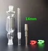 DHL NC Kit 10mm 14mm Titanium Пластмассового наконечник Кек клип высокого качество стекло Труба для курительных трубок Стекла Бонгов Дешевого Set