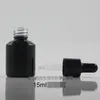 Flaconi contagocce in vetro da 1/2 oz con tappo nero e contagocce in vetro. Utilizzo per oli essenziali, prodotti chimici di laboratorio, colonie, profumi e altri liquidi