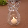 Romantic Angel Crystal Szkło Świecznik Uchwyt Wiszące Tea Light Lantern Candlestick Palnik Wazon DIY Wedding Party Decoration