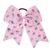 8pcslot 8quot Girl Большой Cheer Cheer Hair Bows Unicorn Horshive Holder Elastic Rubber Rubb