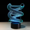 3D DNA LED Night Lamp Touch Base Abstract Spiral Bulb Lamp LED Night Light Table #R42