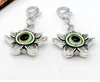 100Pcs mixed Flower Evil Eye Charms lobster Clasp Dangle Charms For Jewelry Making findings new4372667