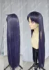 Sailor Moon Sailor Mars Hino Rei langes lila schwarzes Cosplay-Party-Perücke-Haar