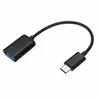 Typ C OTG kabeladapter USB 3.1 Typ-C Man till USB 2.0 En kvinnlig OTG Data Cable Cord Adapter Vit / svart 16.5cm 300pcs / parti