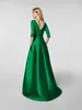 Toppkvalitet Special Tillfälle Klänningar V Neck En linje samlade kroppsdelad kjol Emerald Green Elegant Evening Formal Dresses 2018 W9193368