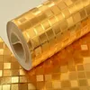 Glitter PVC Wallpapers Rolls Gouden Zilver Folie Slaapkamer Behang Spiegel Mozaïek Sparkle 3D Wallpapers voor Woonkamer Home Decor249455054