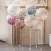 Wholesale 36-inch Round Transparent Paper Balloon 2018 New Hot Wedding Layout Large Confetti Balloons for Wedding Party Birthday Party
