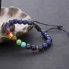 7 Yoga Chakra Armband Stone Tiger Eye Turquoise Pärlor Armband Fashion Jewelry for Women Men Gift Will and Sandy Jewelry
