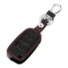 Läderbilsnyckelfodral för Volkswagen Jetta Mk6 Tiguan Passat Golf Polo CC Bora Car Remote Control Tangent Cover Automobiles Keychain