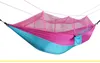 Nowy Sttyle Mosquito Net Hamak Odkryty Spadochron Pole Outdoor Hamak Ogród Camping Wobble Wiszące łóżko T5i112