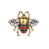 Vintage Style Pretty Pearl Beads Little Bee Brooch Amazing Antiuqe Style Beetle Collar Pin For Women And Men Fashion Clothes Acessories