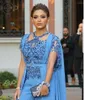 Evening dress Yousef aljasmi Kim kardashian Puffy sleeve O-Neck Beaded Long dress Black Almoda gianninaazar ZuhLair murad