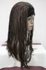 Damer wig flätor peruker 3/4 halv wig huvudband cosplay fancy party wig + wig cap