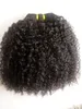 ブラジルの人間の処女のレミーの髪の変態な巻き毛の毛深い髪の伸縮性二重描画髪の伸びが発生しない自然な黒い色