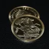 2010 Britse St George Dragon Gold Sovereign Coin Uk Gold Sovereign Dia. 40 mm 1 ounce verguld