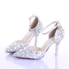 Mais novo cristal strass brilhante salto alto feminino senhora nupcial noite baile de formatura festa clube bar casamento dama de honra shoes2775