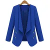2017 Kadınlar Uzun Kollu Ince Yaka Blazer Suits Ceketler Rahat Açık Mont Blazers Dış Giyim Terno 3 Renkler D316
