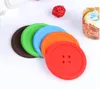 Круглые силиконовые подставки кнопка подставки Кубок коврик для дома напиток Placemat посуда каботажное судно чашки колодки 5 цветов SN691