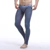 Kış erkek Sıcak Uzun John Pantolon Pamuk Termal Tayt İnce Çiçek Baskı Erkekler Termal Iç Çamaşırı Seksi Kılıfı Adam Sıcak Tayt Tayt Külot