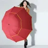 130 cm Duża najwyższej jakości parasol Kobieta deszczowy wiatrówek duży paraguas mężczyźni Sun 3 Floding Big Parrella Outdoor Parapluie