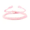 Mode zomer sandbeach sieraden groothandel 10 stks / partij topkwaliteit enkele kleur touw boeddhistische handgemaakte lucky knopen yoga armband leuk cadeau