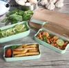 子供のためのWorthbuy日本のマイクロ波お弁当箱のための環境に優しいBPAフリー小麦ストロー義理ボックスキッチンプラスチック食品容器